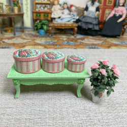 vintage dollhouse boxes. 1:12. dollhouse miniature.