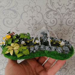 pond for a dollhouse. miniature pond.1:12 scale.