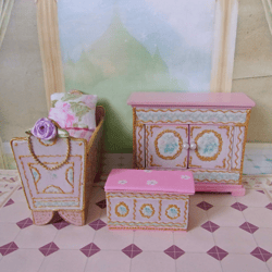 dollhouse roombox furniture. furniture for dolls. furniture set.1:12