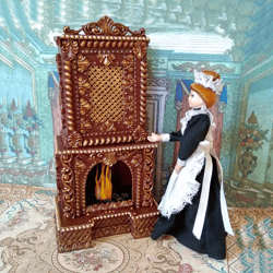 fireplace for dollhouse handmade.