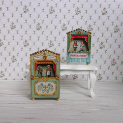 miniature puppet theater for doll houses.1:12 scale.