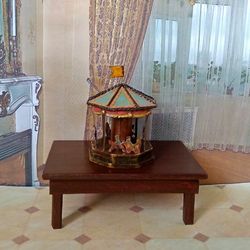 miniature carousel. dollhouse miniature.1:12 scale.