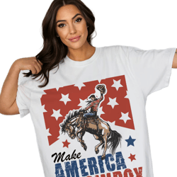 make america cowboy again shirt, western shirt, 4th of july shirt, western fourth of july shirt, america shirt,patriotic