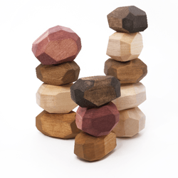 balancing stones wooden rock balancing toy wood species