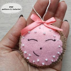 cookie pattern, felt pattern, christmas pattern, christmas ornament, felt sewing pattern, felt cookies, christmas decor