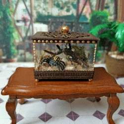 terrarium. spider cage. puppet miniature.1:12 scale.