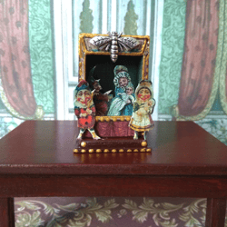 paper theater. puppet miniature. scale 1:12. dollhouse miniature.