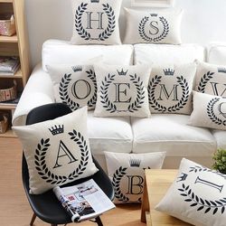 personalized alphabet pillow cover