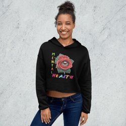 mental health mental retro crop hoodie