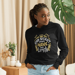 quotes quotesbook dad quote "even the nicest people have their limits" positive quote hooded long-sleeve tee