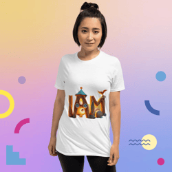 iam i am affirmation im am me vector iam retro iam fashion short-sleeve unisex t-shirt