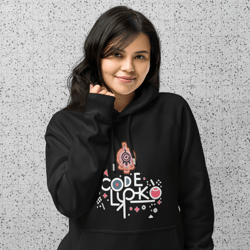 code, lyoko, logo, code lyoko logo code lyoko vector code lyoko aelita Ваш код Аэлита anime unisex eco raglan hoodie