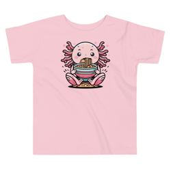 kawaii axolotl eating ramen anime toddler short sleeve tee 2