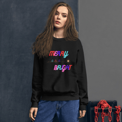 best sweatshirt merry and bright , unisex