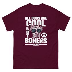 all dogs are cool but boxers rule - animal whisperer puppy t-shirt