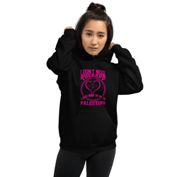 palestine therapy, free plaestine unisex hoodie