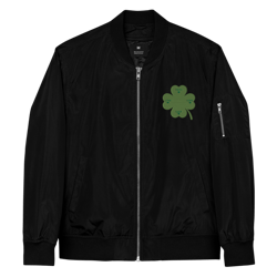 four leaves clover premium recycled bomber jacket