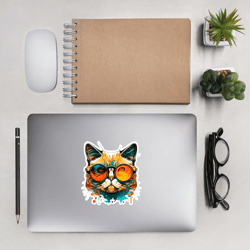 cat in sunglasses stickers