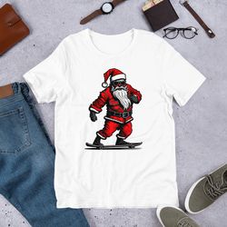 Santa on a Skateboard Unisex t-shirt