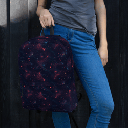 space galaxy stars pattern backpack