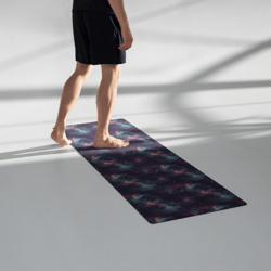 purple space galaxy cosmic stars pattern yoga mat