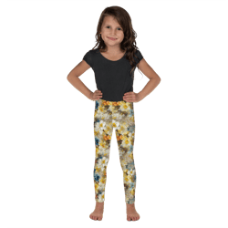 colorful spring flowers seamless pattern kid's leggings