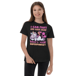 funny farting unicorn youth jersey t-shirt