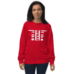 it is what it is unisex organic sweatshirt