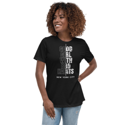 good girl with bad habits women's relaxed t-shirt