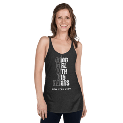 good girl with bad habits women's racerback tank