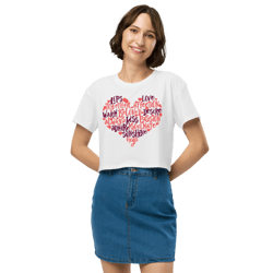 Loving Heart Words Women’s Crop Top