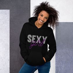 sexy girl rhinestone unisex hoodie