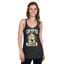 crypto hustler women's racerback tank