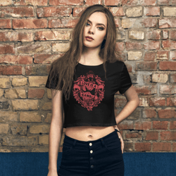 love is a gamble women’s crop tee