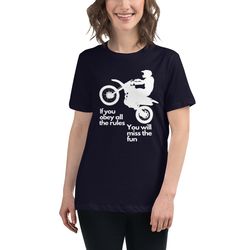 women's relaxed t-shirt, adventure tshirt , biker tshirt