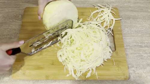 Cabbage Slicer and Multifunctional Knife Chopping Cabbage. Stock