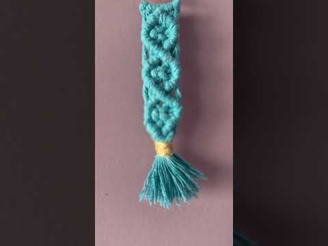 Boho Style Macrame Braided Keychain with Lobster Claw - Cotton