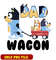 Bluey bandit dad wagon cartoon png