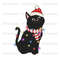 Black Cat Christmas, Animal Christmas Sublimation png, Merry Christmas png.jpg