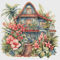 Cottage in Flowers - Cross Stitch Pattern - PDF Counted House Village - Fabulous Fantastic Magical House in Garden - 5 Sizes.png