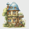 Cottage - Cross Stitch Pattern - PDF Counted House Village - Fabulous Fantastic Magical Little House in Garden - House in Flowers - 5 Sizes.png