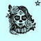Sugar skull girl face with flowers svg, Lady Dead svg, Sugar Skull svg, La Muerta svg, Halloween Mom svg.jpg