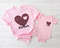 Pink Leopard Heart Shirt, Matching Family Heart Shirts, Mommy and Me Shirt, Baby Shower Gift, Mom Daughter Shirts, Mommy and Me Outfits.jpg