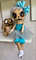 Halloween doll in blue dress in blue dress