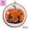 Halloween pumpkin cross stitch pattern PDF, embroidery ornament by Smasterilli.JPG