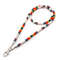 white beaded teacher lanyard for badge