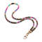 Pink beaded teacher lanyard for women