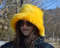 Bright yellow faux fur hat. Faux fur bucket hat. Festival fuzzy neon hat. Acid yellow fluffy hat. Rave shaggy bucket hat