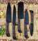 5 PC Custom Handmade Hand Forged Black Coated Carbon Steel Chef Sets.jpeg