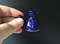 Ceramic candle holder - bottle blue with a handle